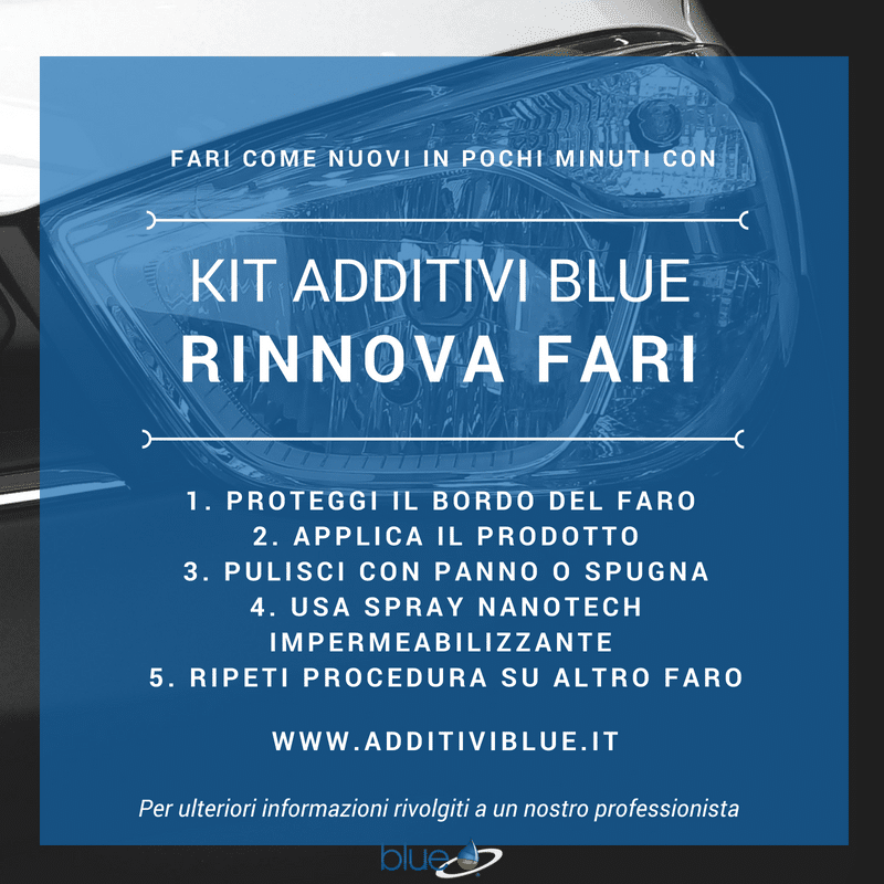 Come pulire fari ingialliti e opacizzati segui le nostre istruzioni Additivi Blue